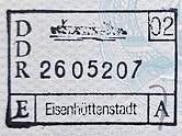 Grenzstempel Eisenh&uuml;ttenstadt